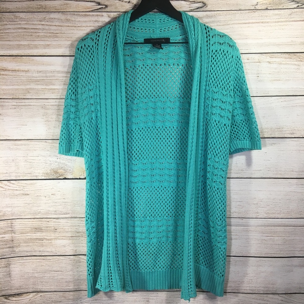 89th & Madison Knit Shortsleeve Sweater Cardigan